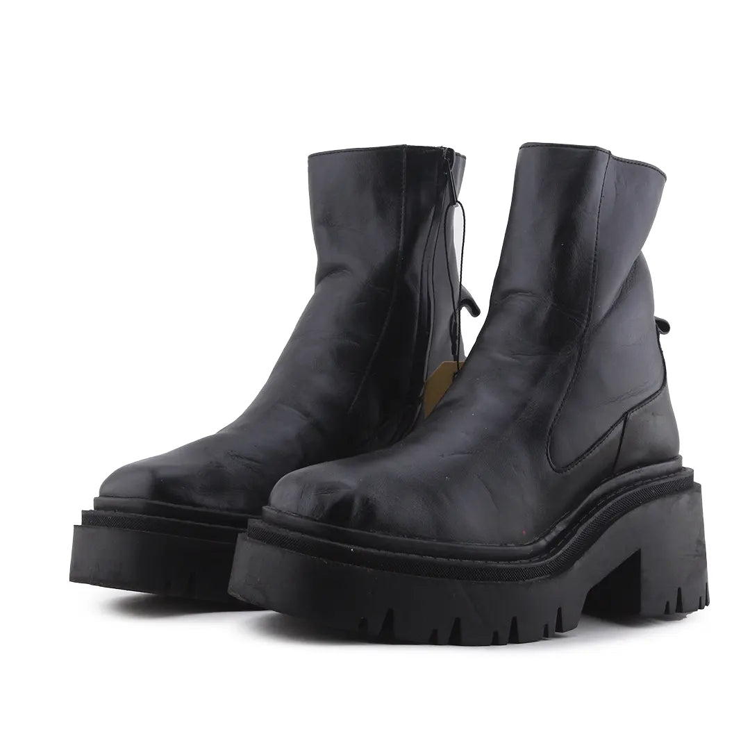 Zara Zipper Ankle Boot | 100% Authentic Leather