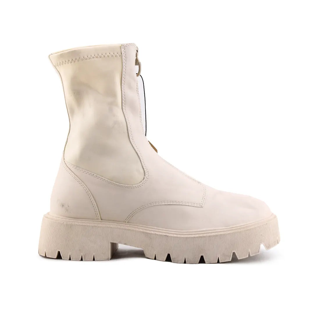 Bershka Zipper Stretchable Ankle Boot | 100% Authentic Leather