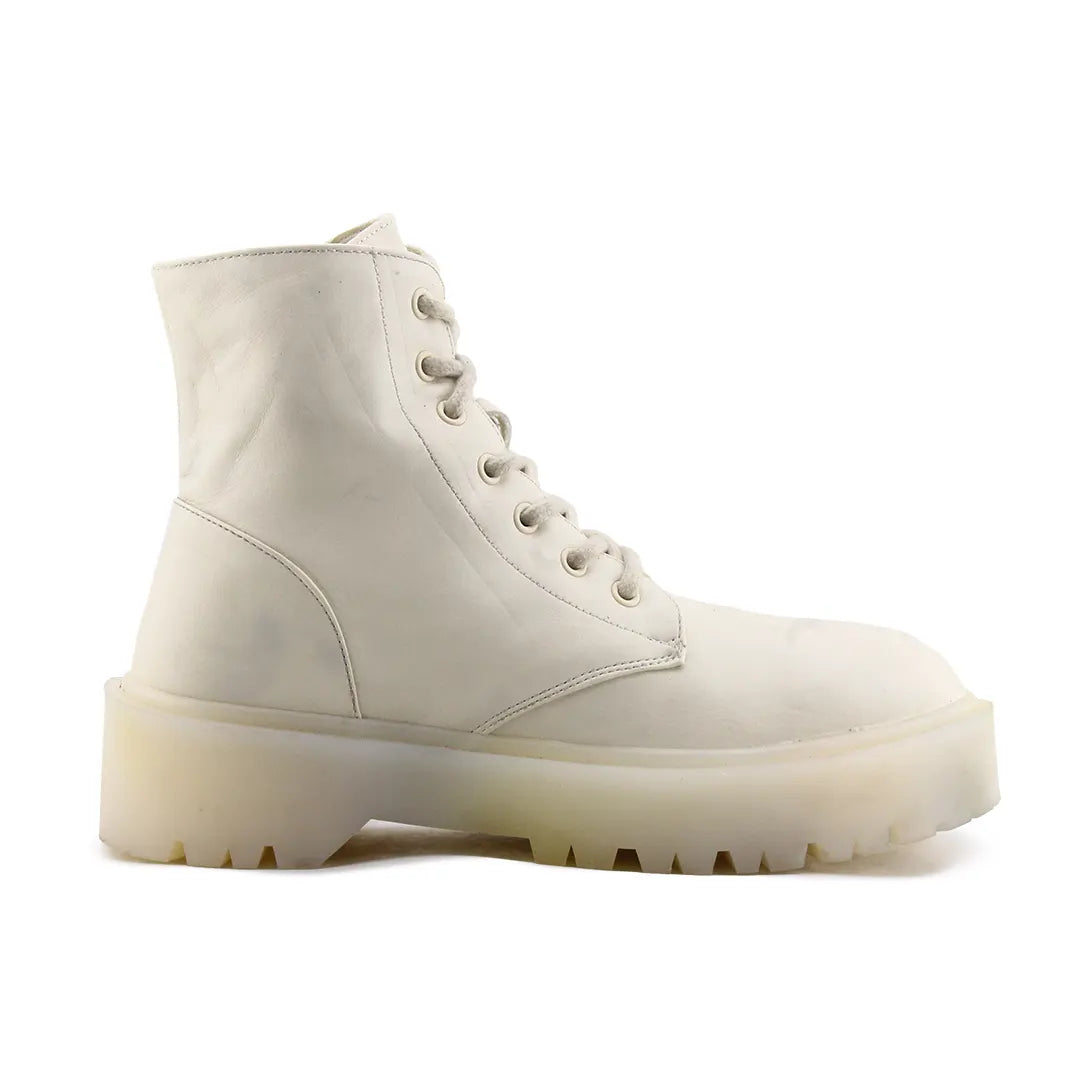 Pull & Bear Zipper Lace Up Ankle Boot | 100% Authentic Leather