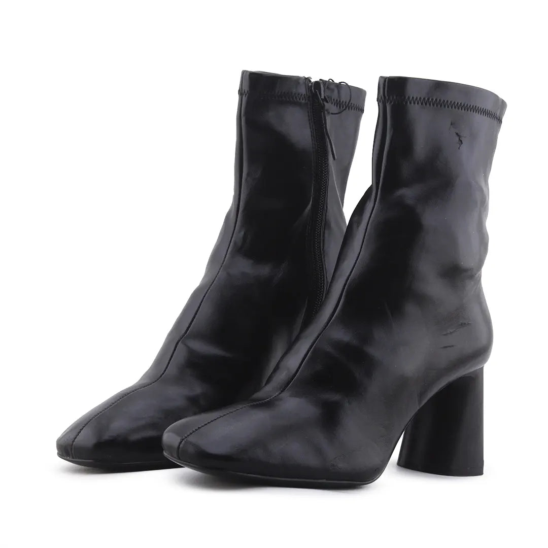 Stradivarius Zipper Ankle Boot | 100% Authentic Leather