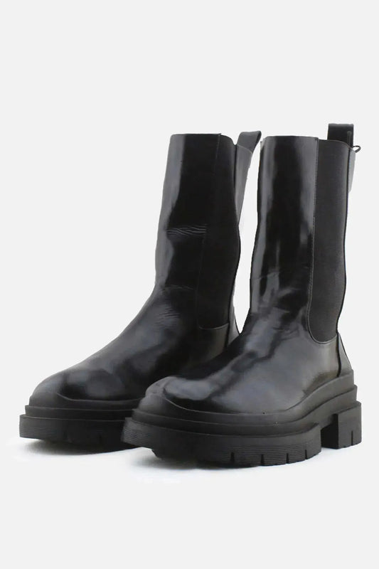 Zara Stretchable Combat Ankle Boots | 100% Authentic Leather