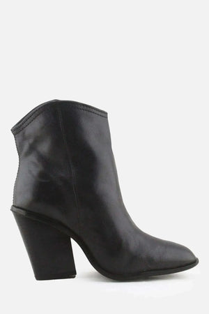 Zara Block Heels Ankle Boots | 100% Authentic Leather - sundaybazar
