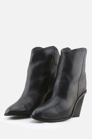 Zara Block Heels Ankle Boots | 100% Authentic Leather - sundaybazar