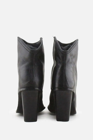 Zara Block Heels Ankle Boots | 100% Authentic Leather - sundaybazar