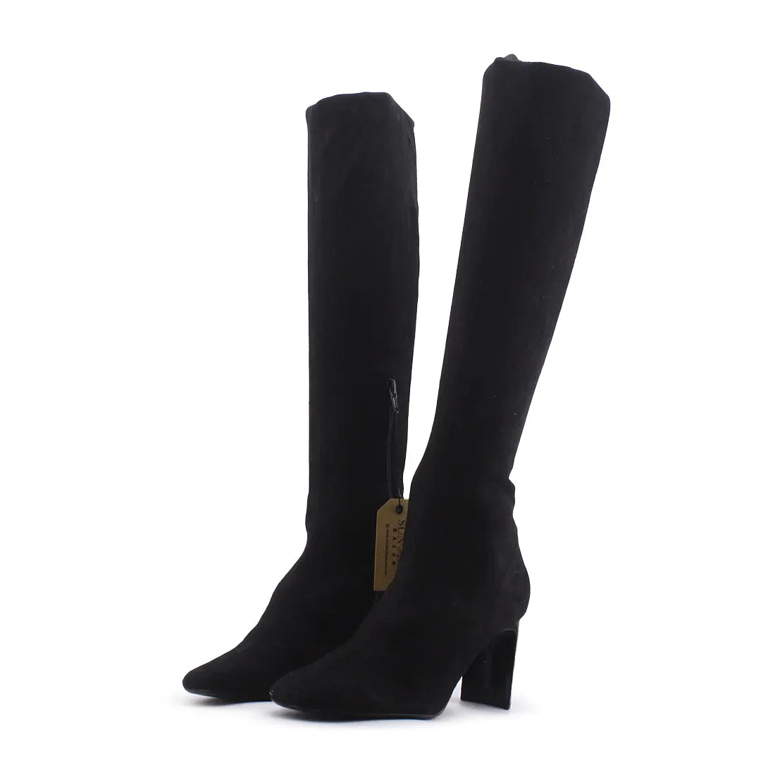 Bershka Zipper Suede Over The Knee Boot