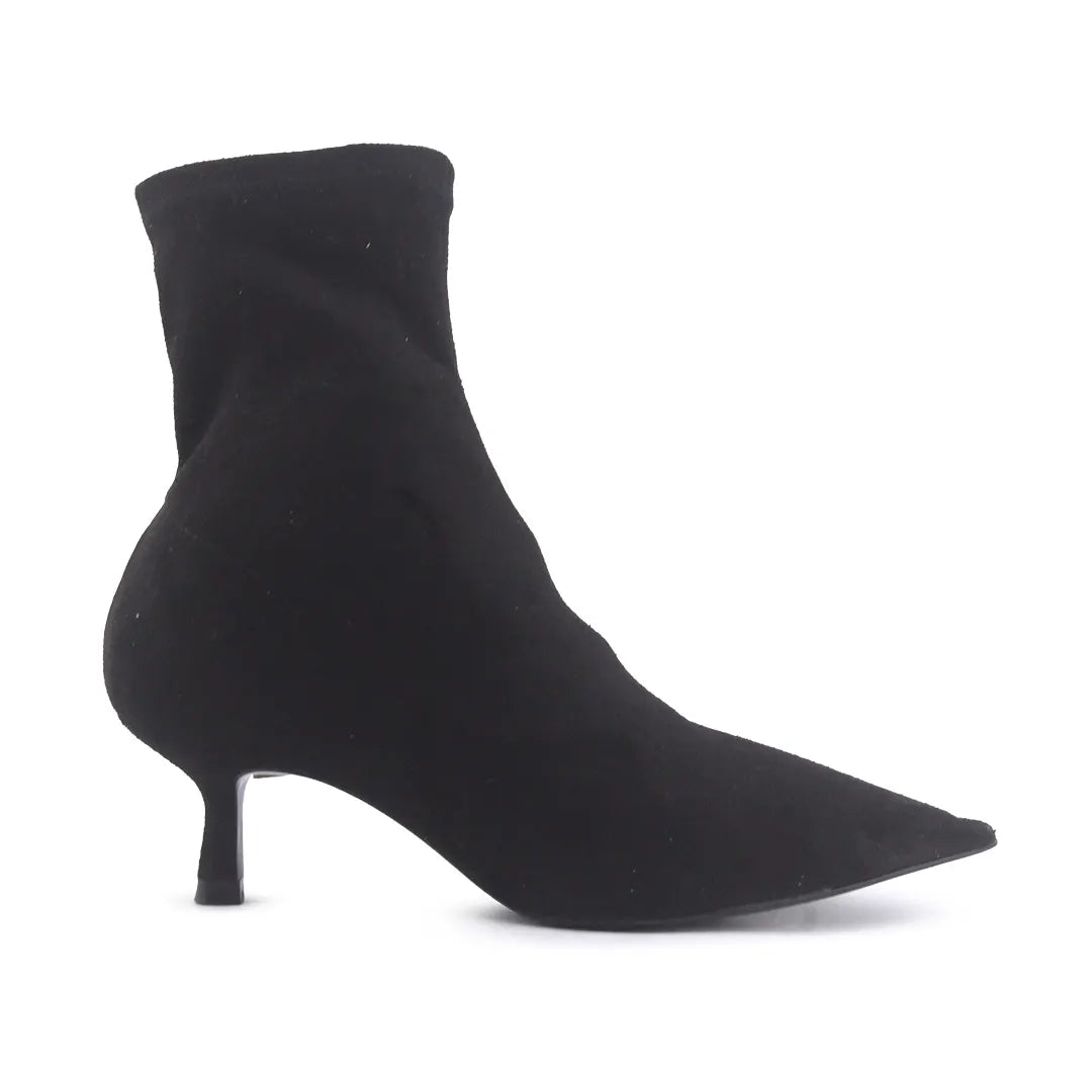 Zara Zipper Suede Ankle Boot