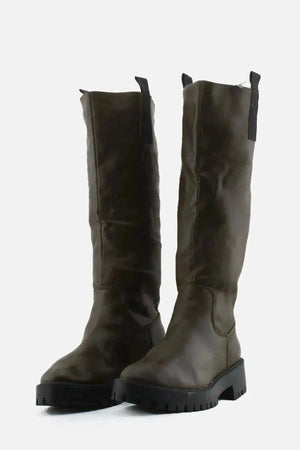 Pull & Bear Knee High Boots | 100% Authentic Leather - sundaybazar