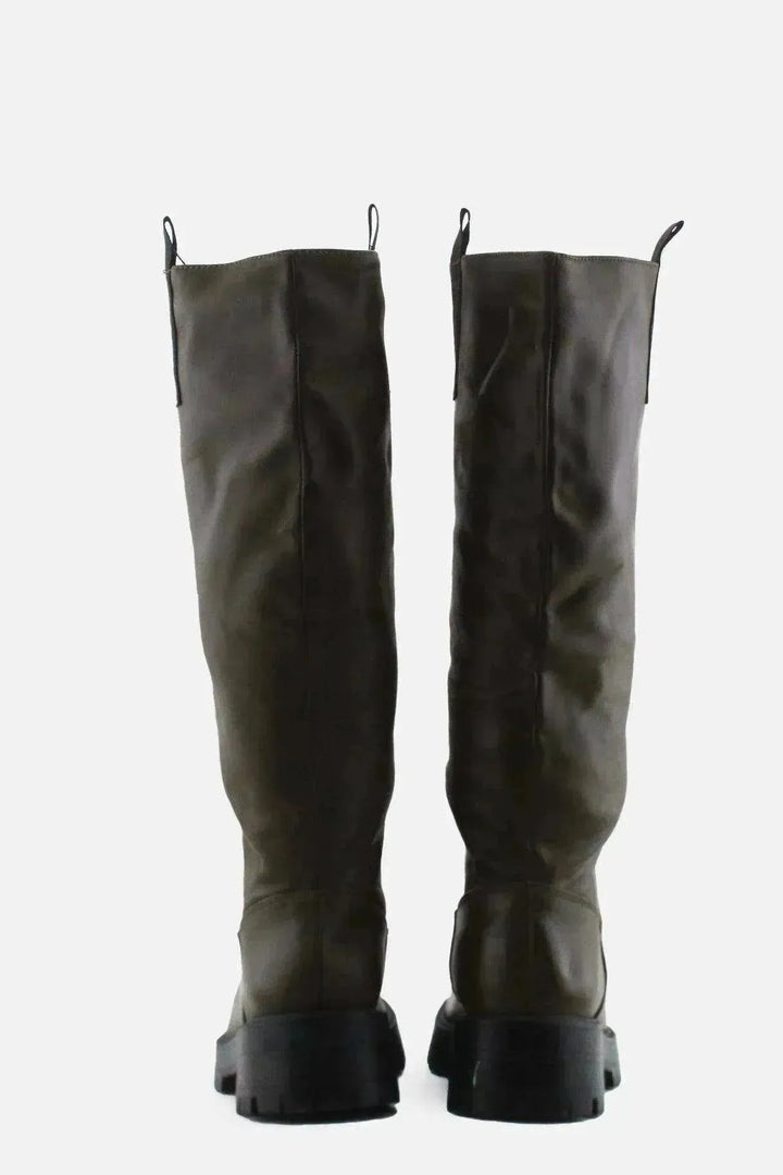 Pull & Bear Knee High Boots | 100% Authentic Leather - sundaybazar