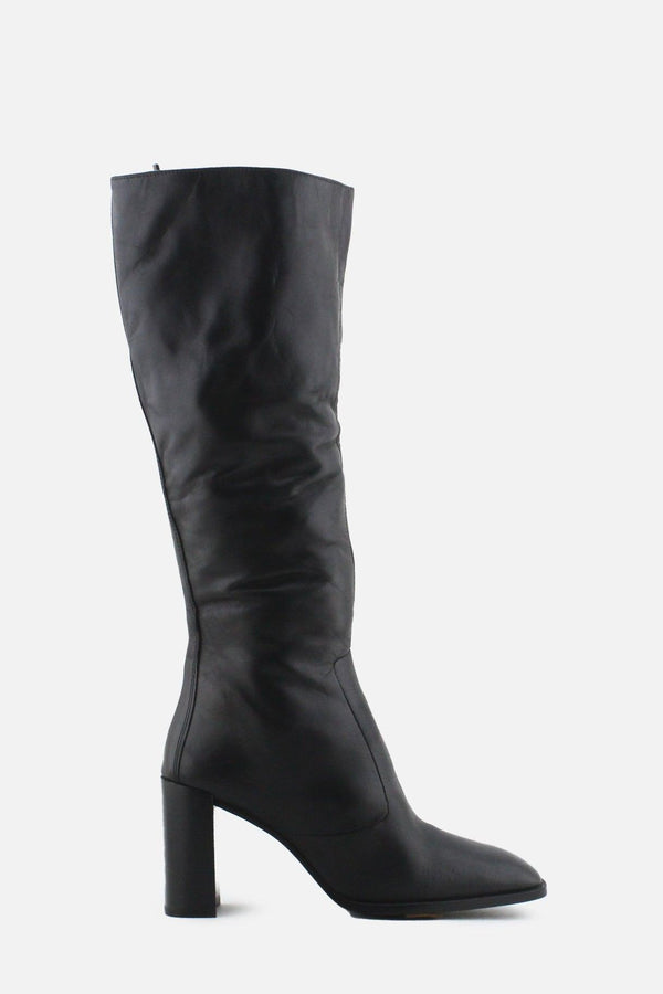 Zara Zipper Block Knee High Boots | 100% Authentic Leather