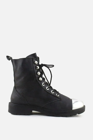 Zara Zipper Laces Combat Boots | 100% Authentic Leather - sundaybazar