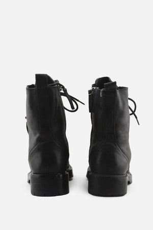 Zara Zipper Laces Combat Boots | 100% Authentic Leather - sundaybazar