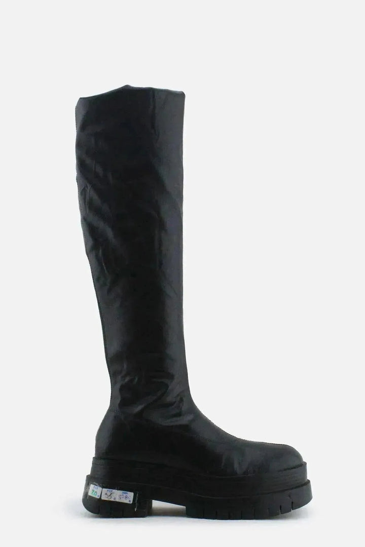 Bershka Zipper Over The Knee Boots | 100% Authentic Leather - sundaybazar