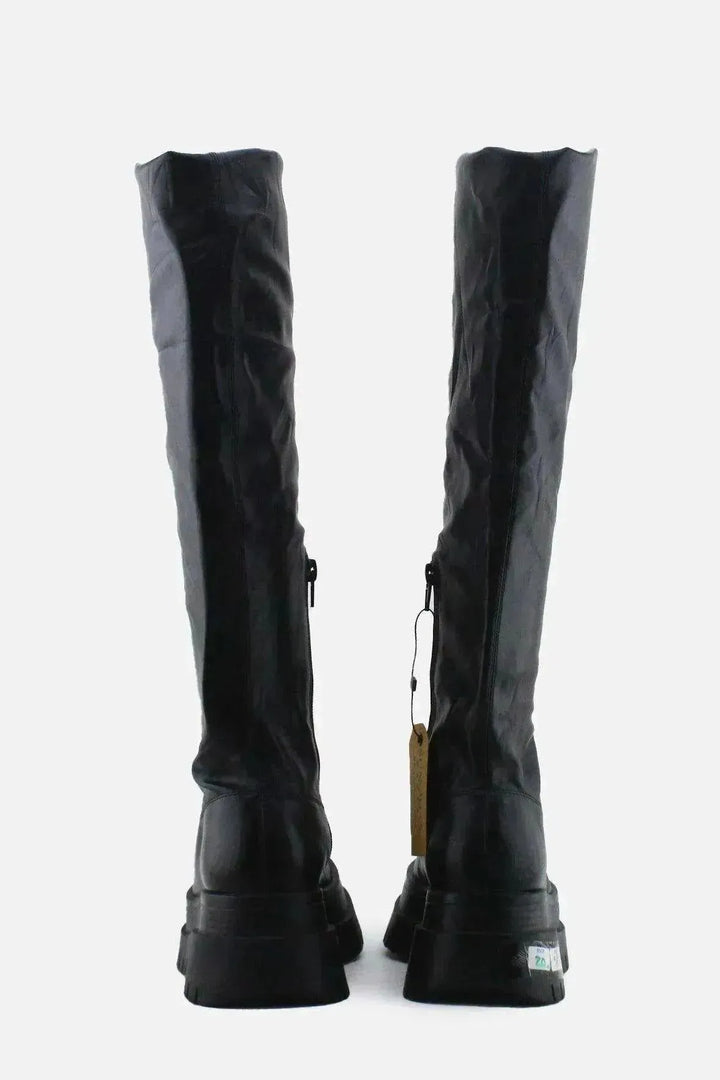 Bershka Zipper Over The Knee Boots | 100% Authentic Leather - sundaybazar