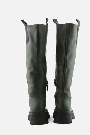 Stradivarius Zipper Knee High Boots | 100% Authentic Leather - sundaybazar
