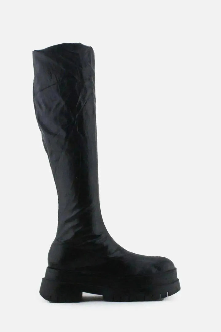 Bershka Zipper Over The Knee Boots | 100% Authentic Leather - sundaybazar
