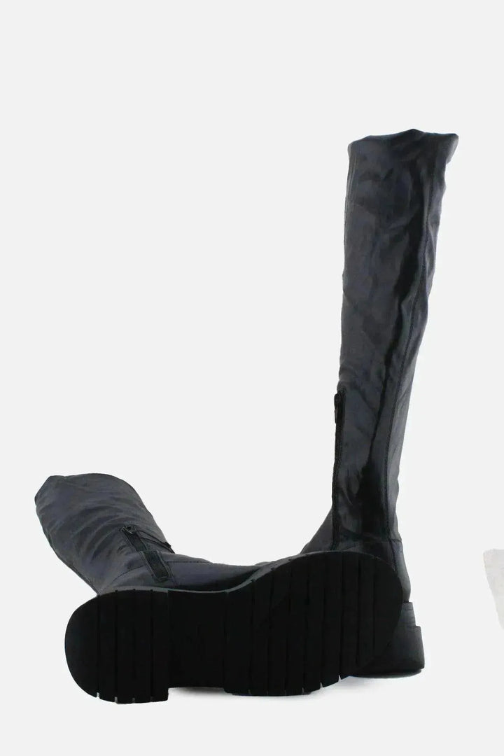 Bershka Zipper Over The Knee Boots | 100% Authentic Leather - sundaybazar