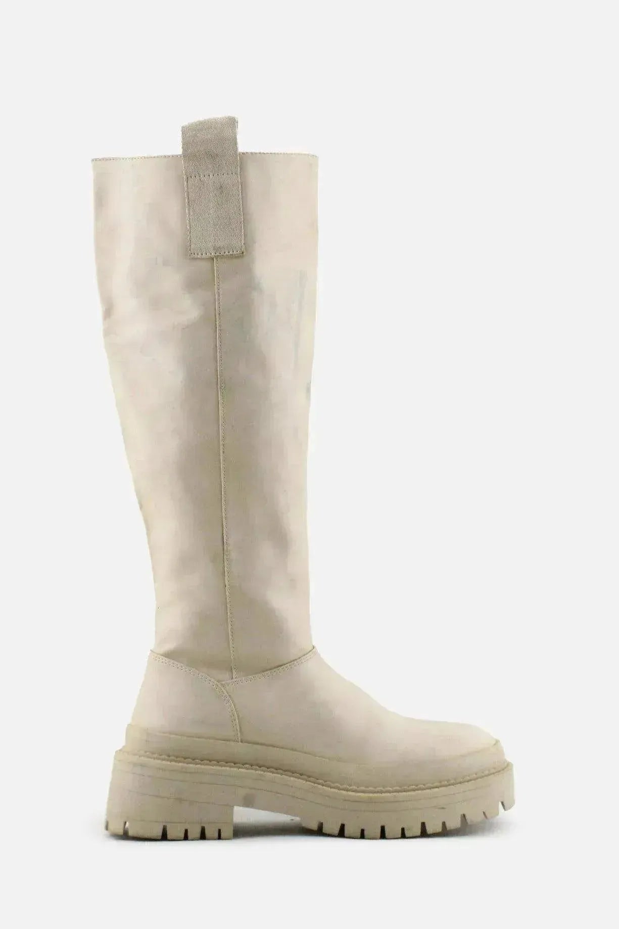 Stradivarius Zipper Knee High Boots | 100% Authentic Leather - sundaybazar