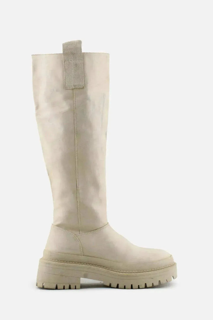 Stradivarius Zipper Knee High Boots | 100% Authentic Leather - sundaybazar