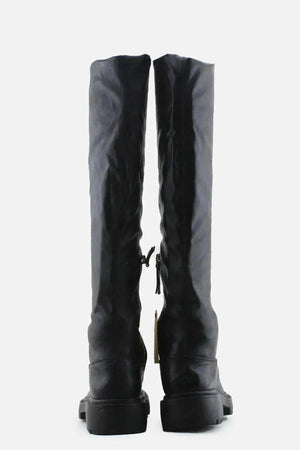 Zara Zipper Over The Knee Boots | 100% Authentic Leather - sundaybazar