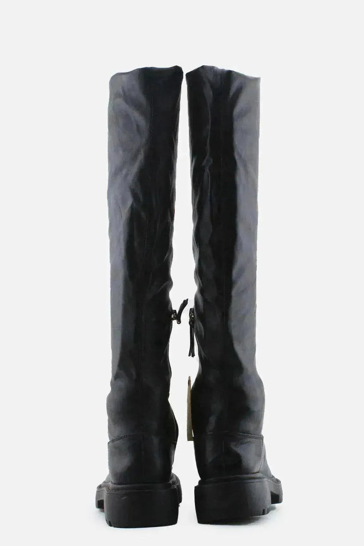 Zara Zipper Over The Knee Boots | 100% Authentic Leather - sundaybazar