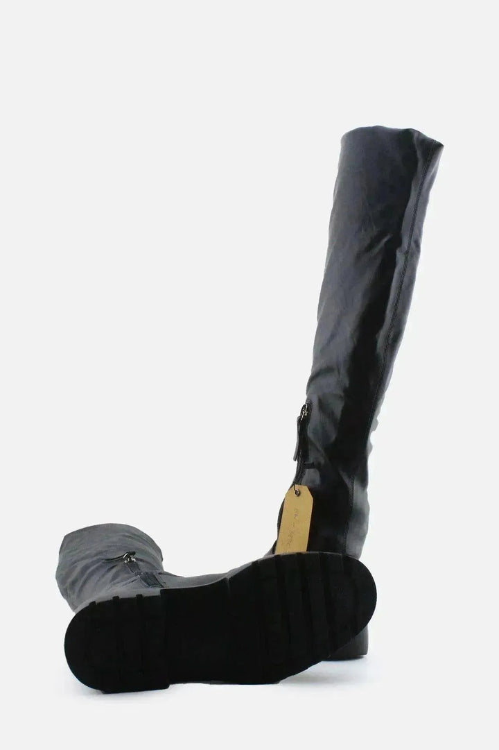 Zara Zipper Over The Knee Boots | 100% Authentic Leather - sundaybazar