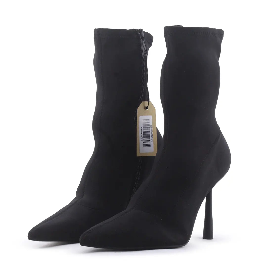 Zara Zipper Textile Ankle Boot