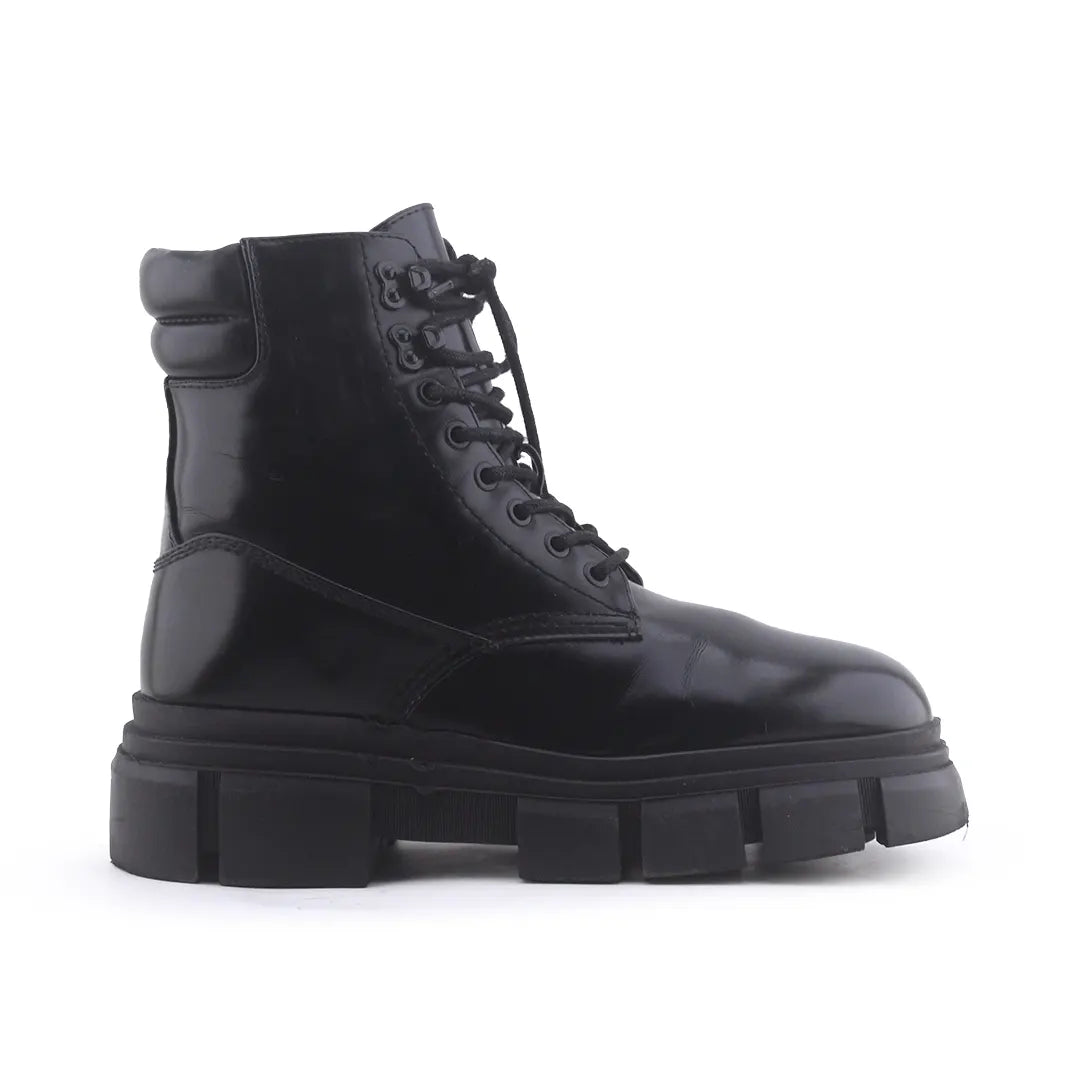 Zara Zipper Lace Up Ankle Boot | 100% Authentic Leather