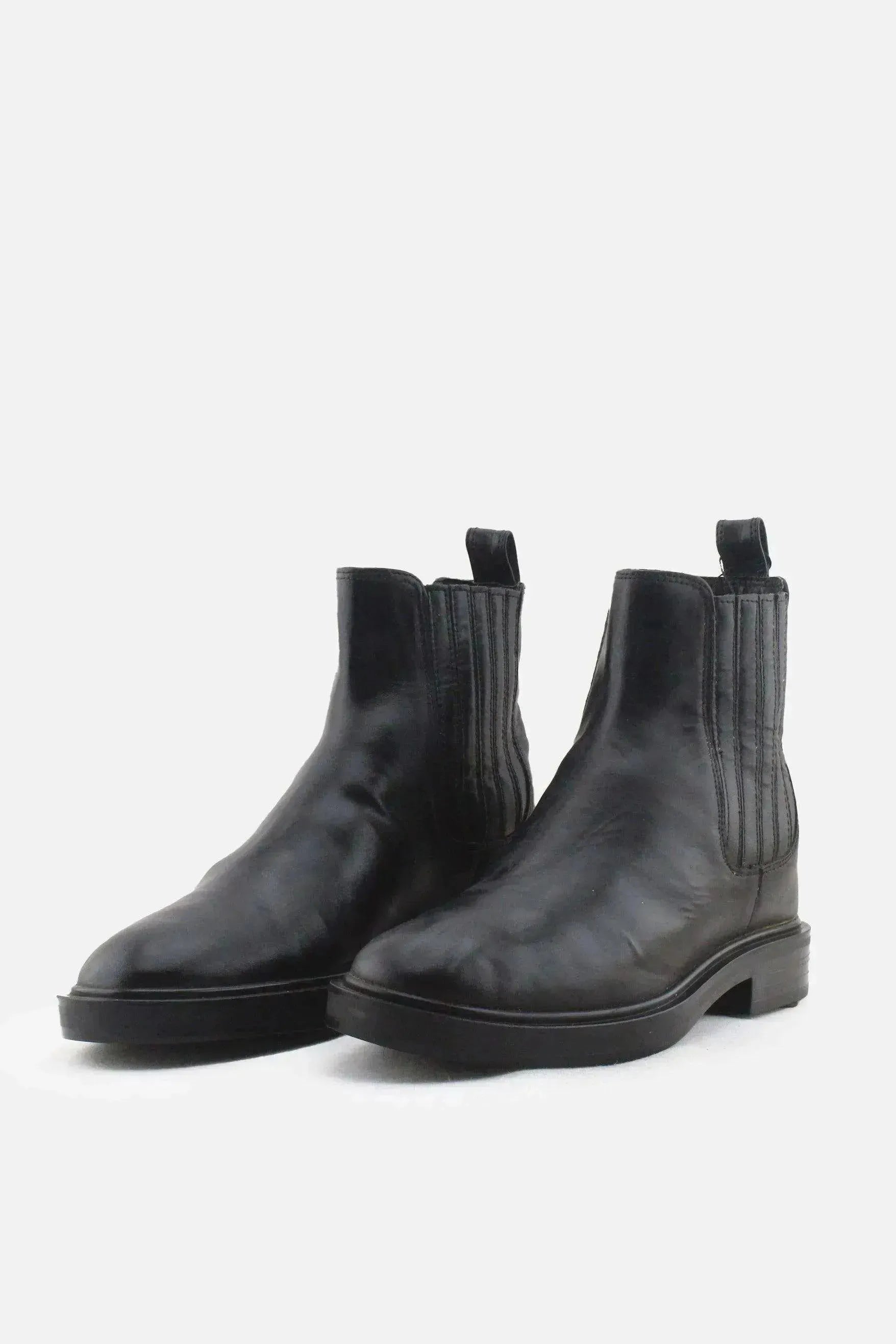 Zara Stretchable Chelsea Ankle Boots | 100% Authentic Leather - sundaybazar