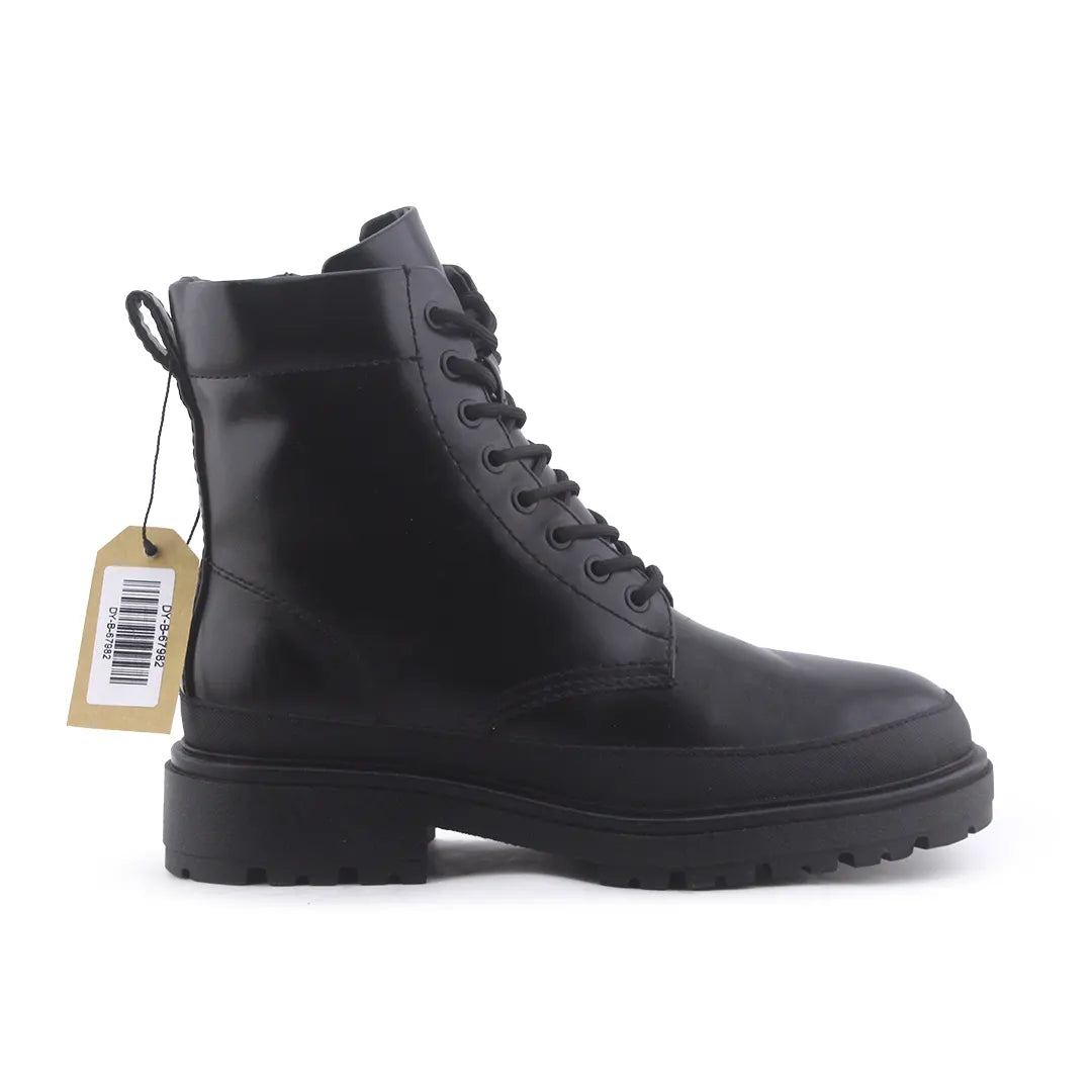 Zara Zipper Lace Up Ankle Boot | 100% Authentic Leather