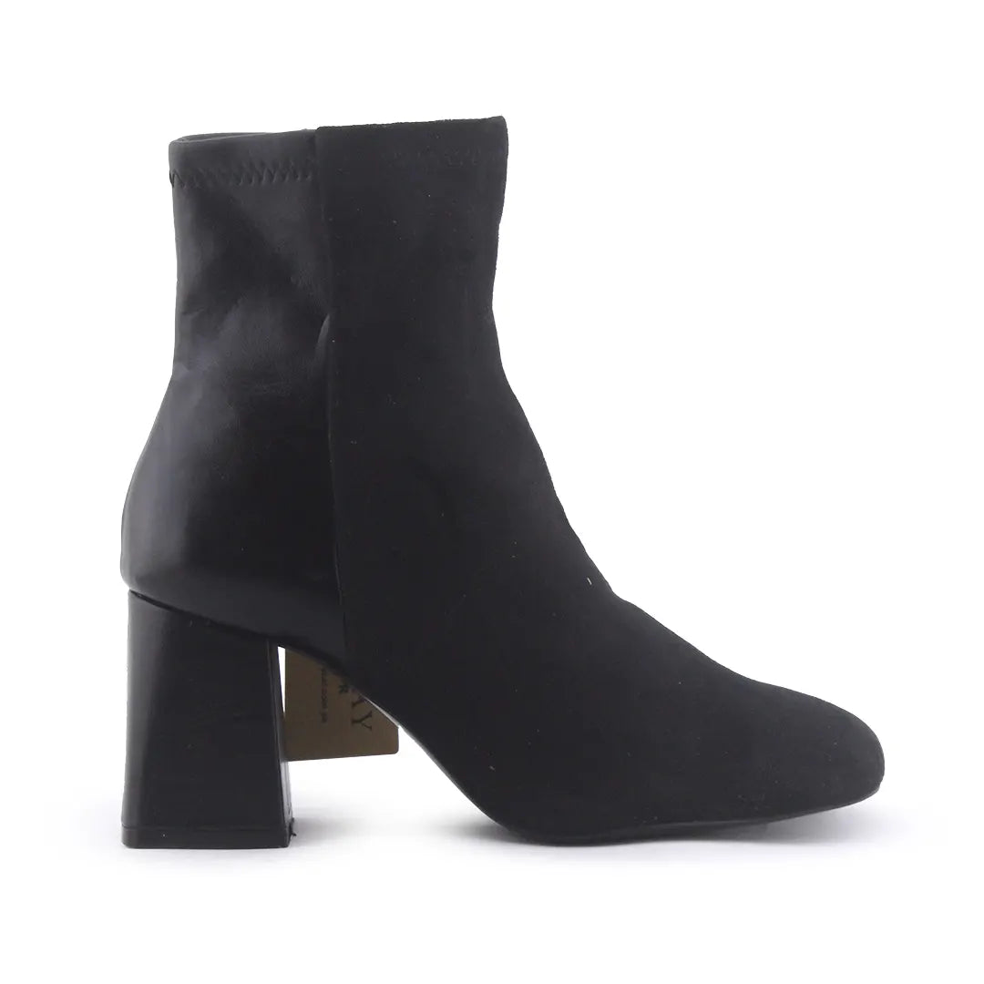 Stradivarius Zipper Suede Ankle Boot