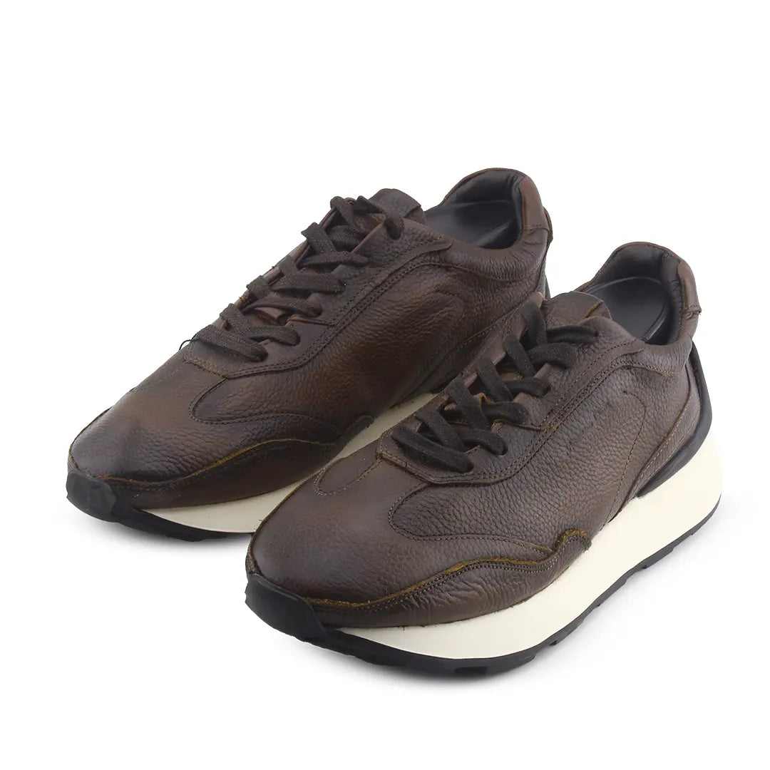 Massimo Dutti Lace Up Leather Men's Sneakers