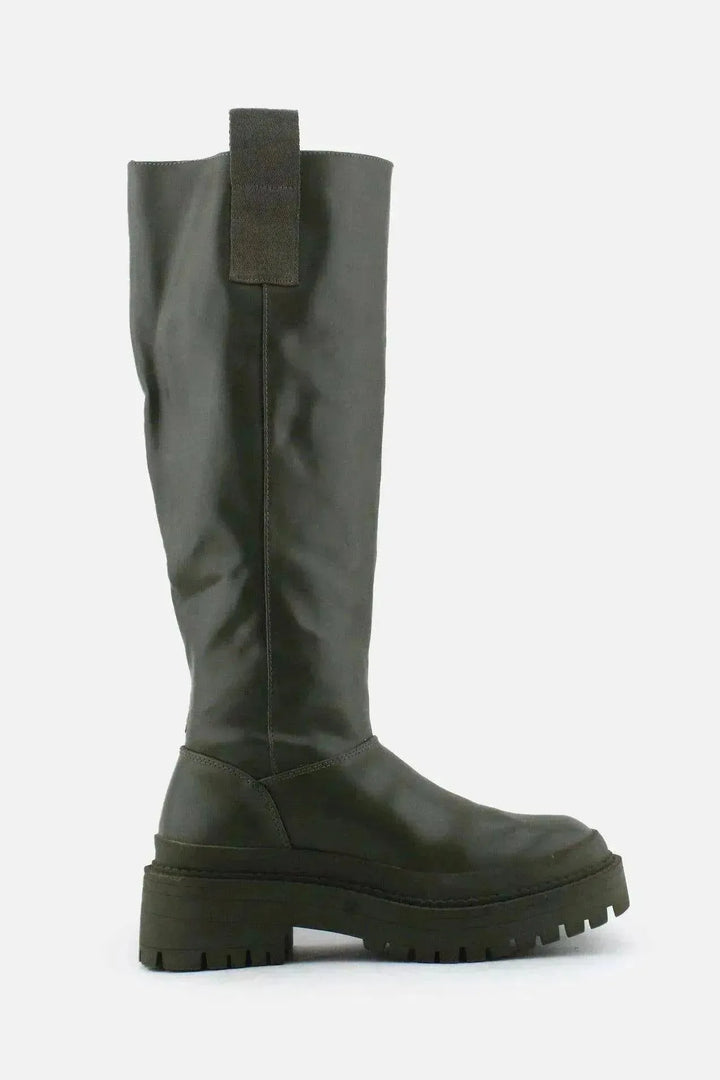 Stradivarius Zipper Knee High Boots | 100% Authetic Leather - sundaybazar