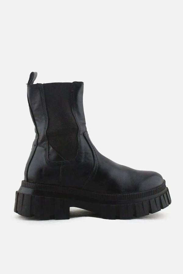 Stradivarius Stretchable Combat Ankle Boots | 100% Authentic Leather - sundaybazar
