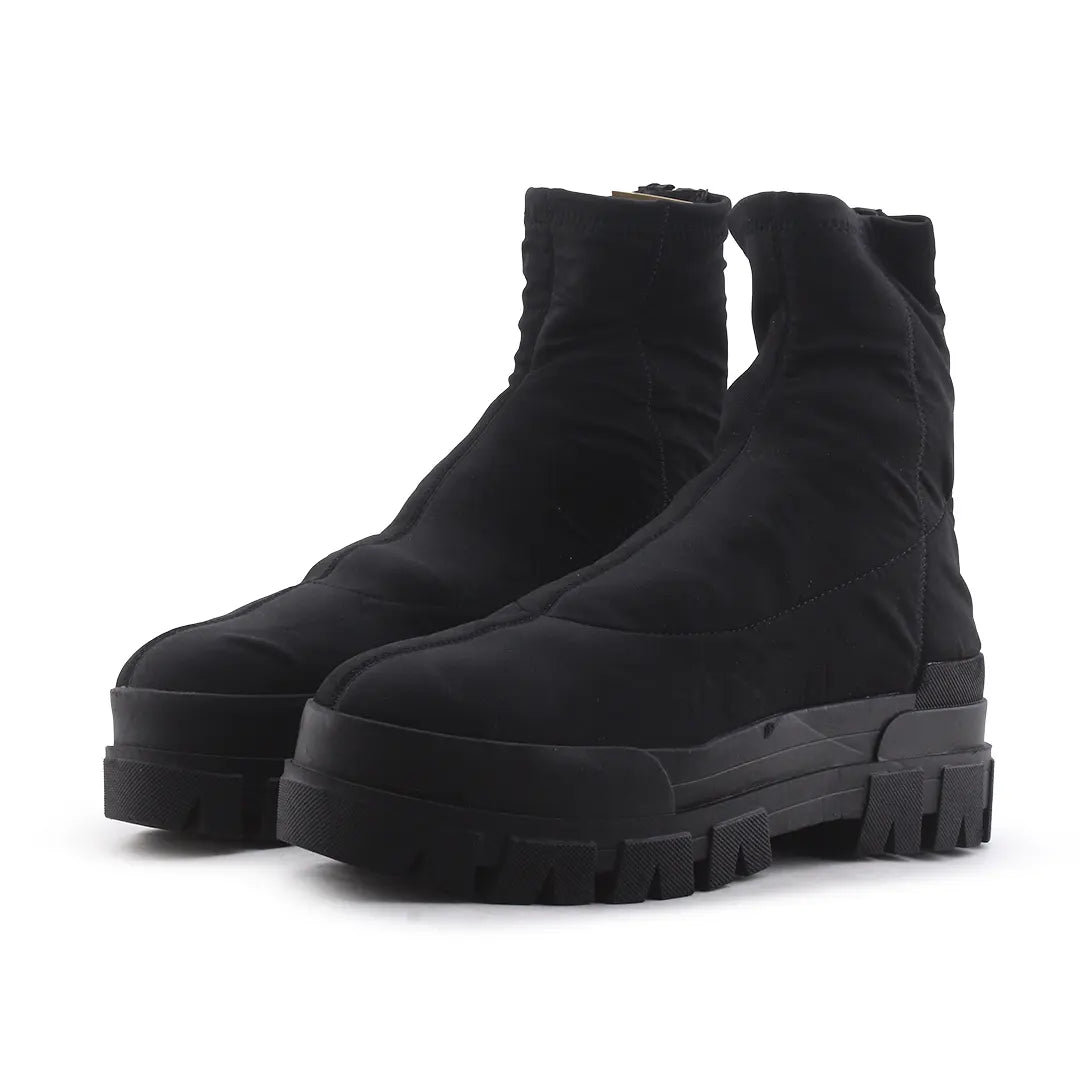 Bershka Zipper Textile Ankle Boot