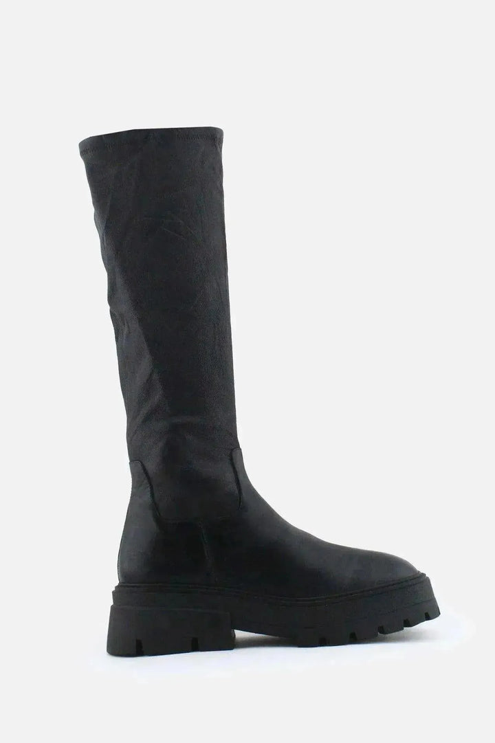 Zara Zipper Knee High Boots | 100% Authetic Leather - sundaybazar