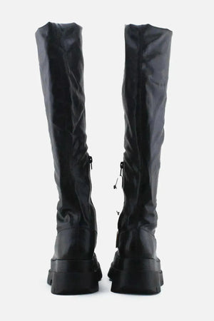 Bershka Zipper Over The Knee Boots | 100% Authetic Leather - sundaybazar