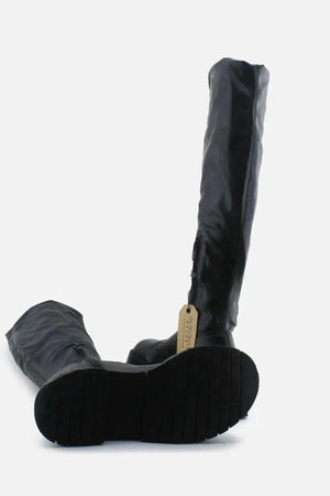 Bershka Zipper Over The Knee Boots | 100% Authetic Leather - sundaybazar