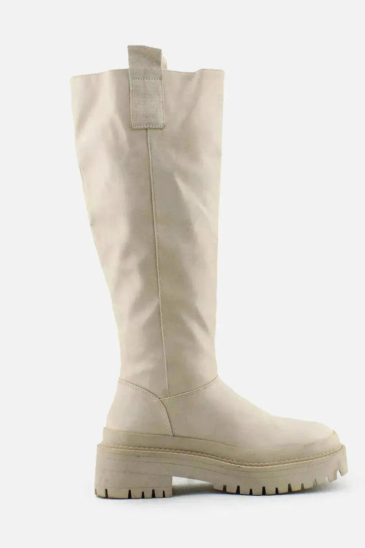 Stradivarius Zipper Knee High Boots | 100% Authetic Leather - sundaybazar