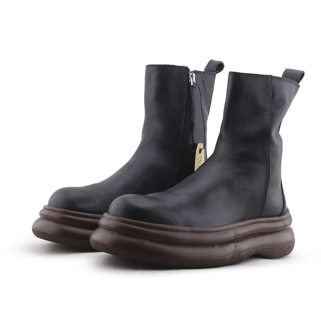 Zara Zipper Ankle Boot | 100% Authentic Leather