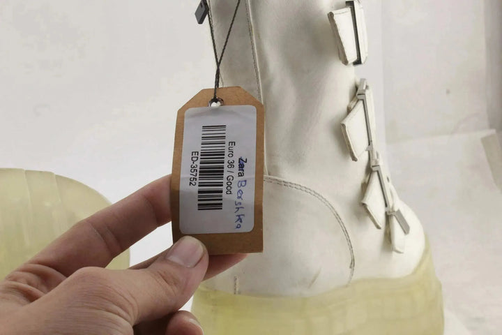 Bershka Buckle Strap Ankle Boots | 100% Authentic Leather - sundaybazar