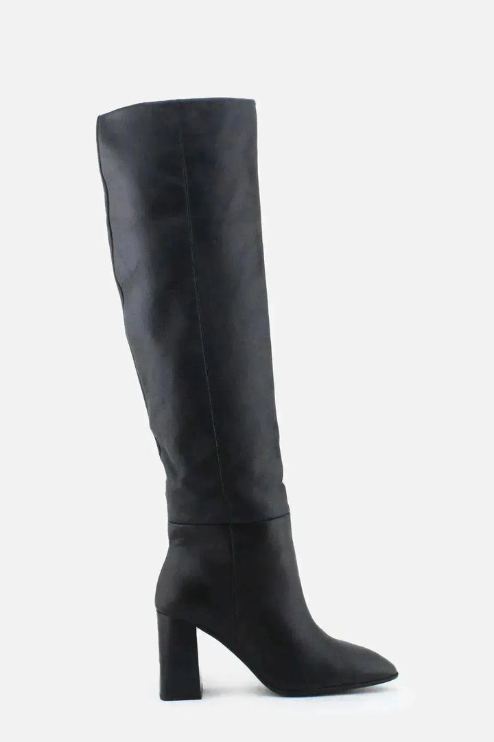 Zara Block Knee High Boots | 100% Authentic Leather - sundaybazar