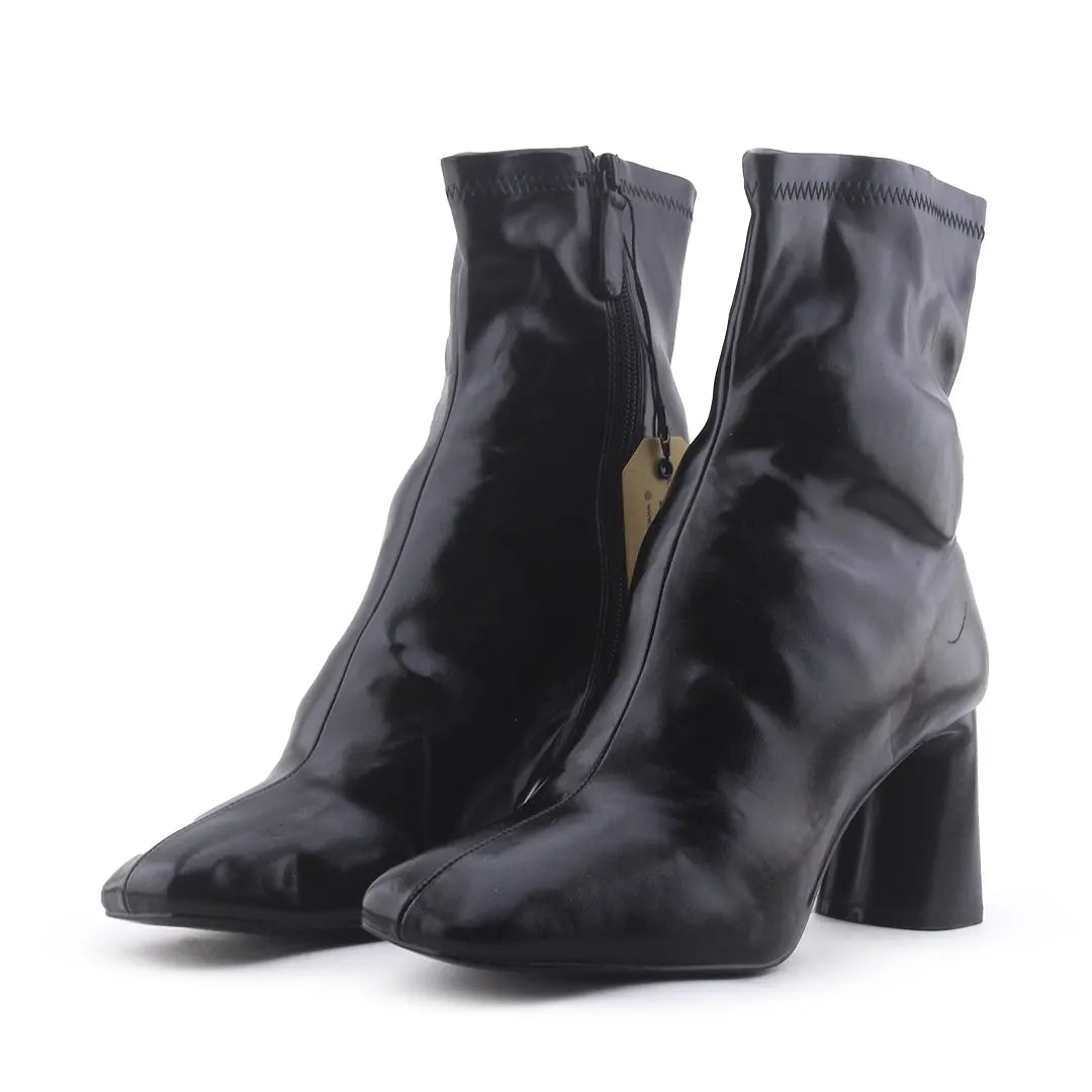Stradivarius Zipper Ankle Boot | 100% Authentic Leather