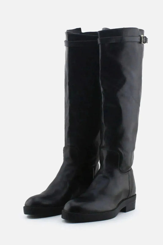Zara Buckle Straps Knee High Boots | 100% Authentic Leather
