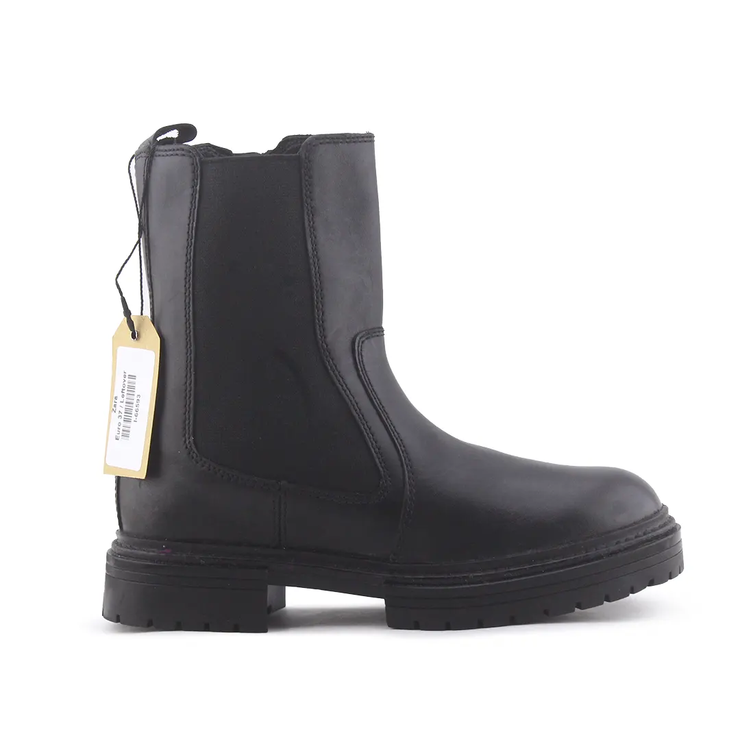 Zara Zipper Chelsea Ankle Boot | 100% Authentic Leather