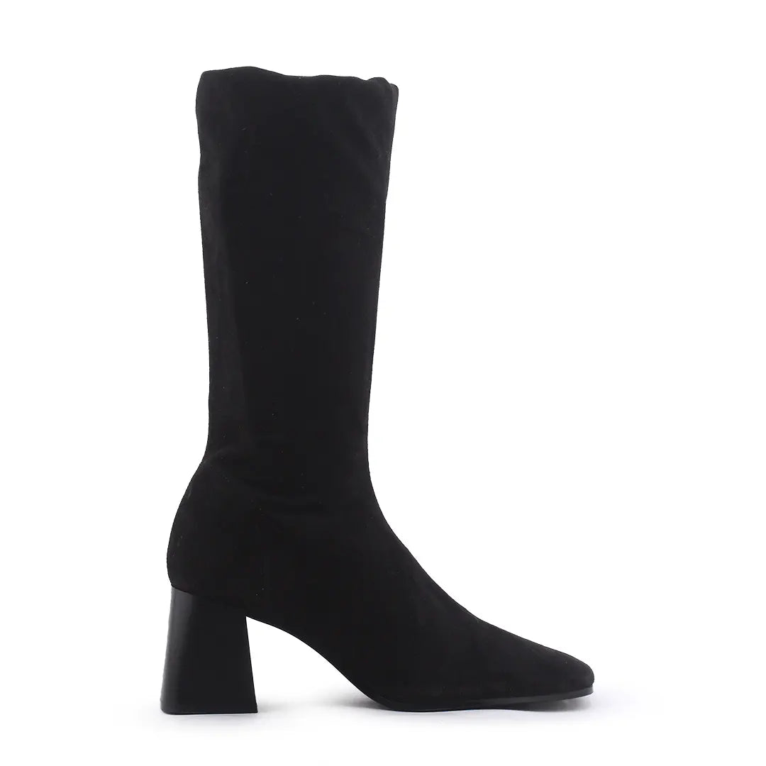 Zara Zipper Suede Over The Knee Boot