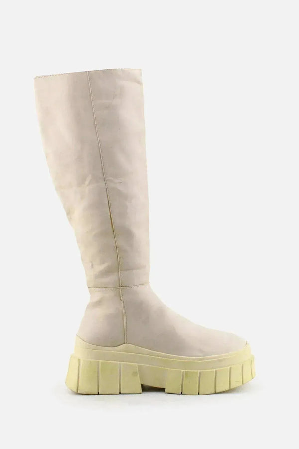 Bershka Zipper Knee High Boots | 100% Authentic Leather