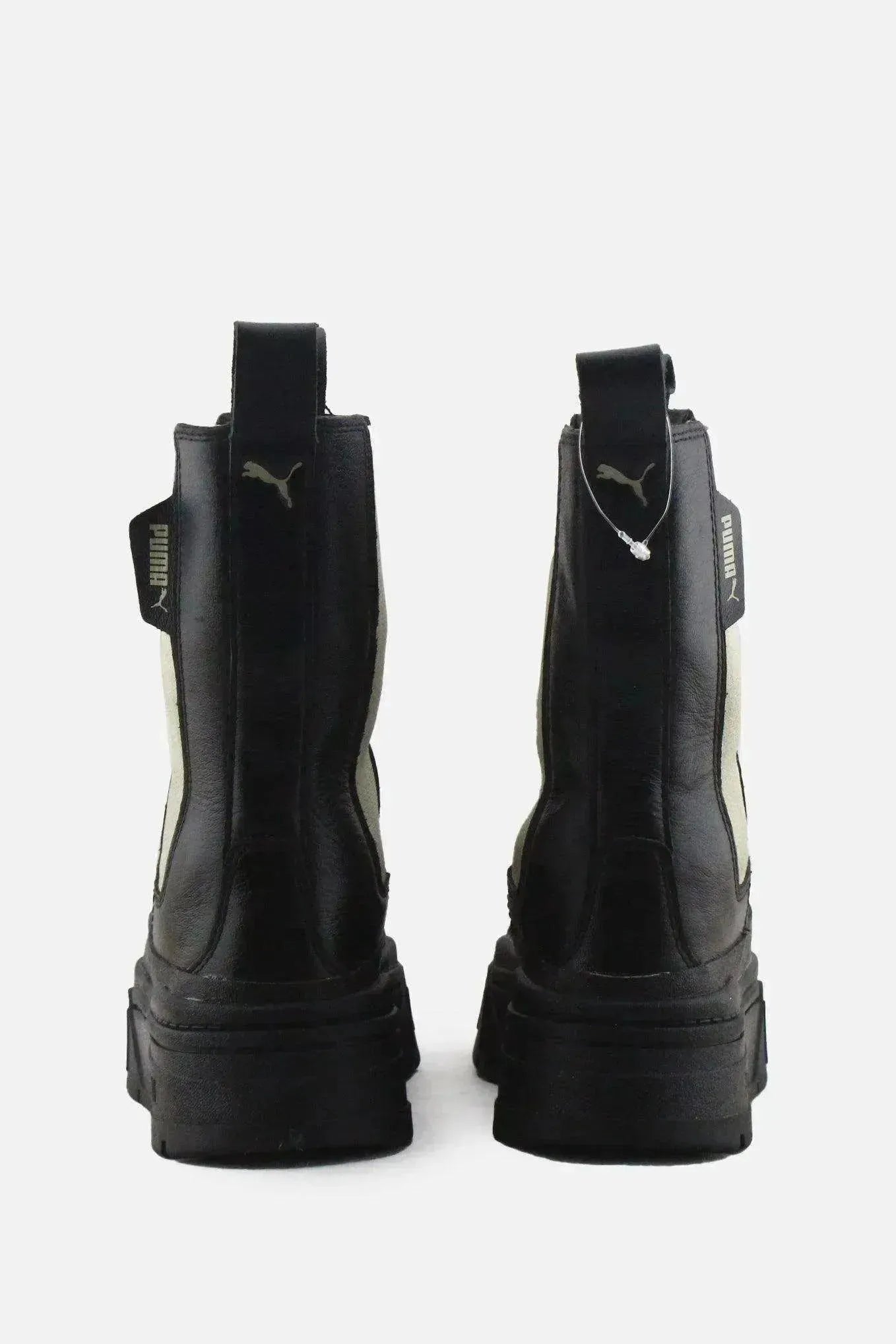 Puma Stretchable Combat Ankle Boots | 100% Authentic Leather - sundaybazar