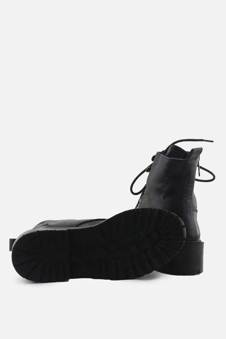 Lefties Zipper Laces Combat Boots | 100% Authentic Leather - sundaybazar