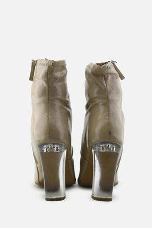 Eminent Zipper Block Ankle Boots | 100% Synthetic Leather - sundaybazar