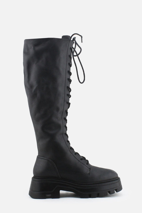 Zara Zipper Laces Combat Long Boots | 100% Authentic Leather